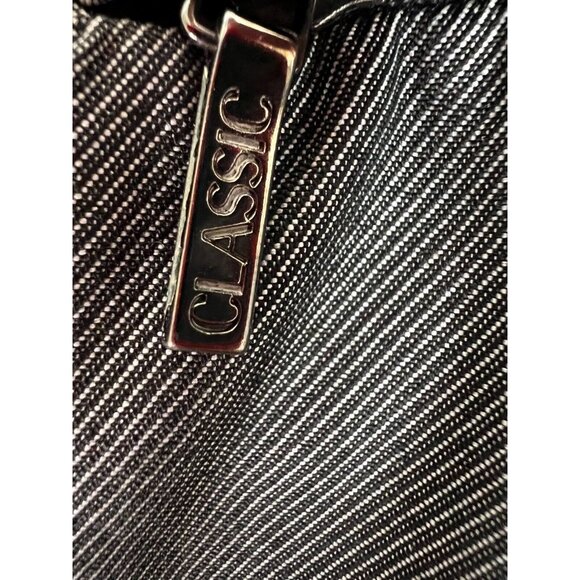 Versace Pants Women 29x32 Gray Black Flat Front Dress Slacks Work Casual - Picture 15 of 16